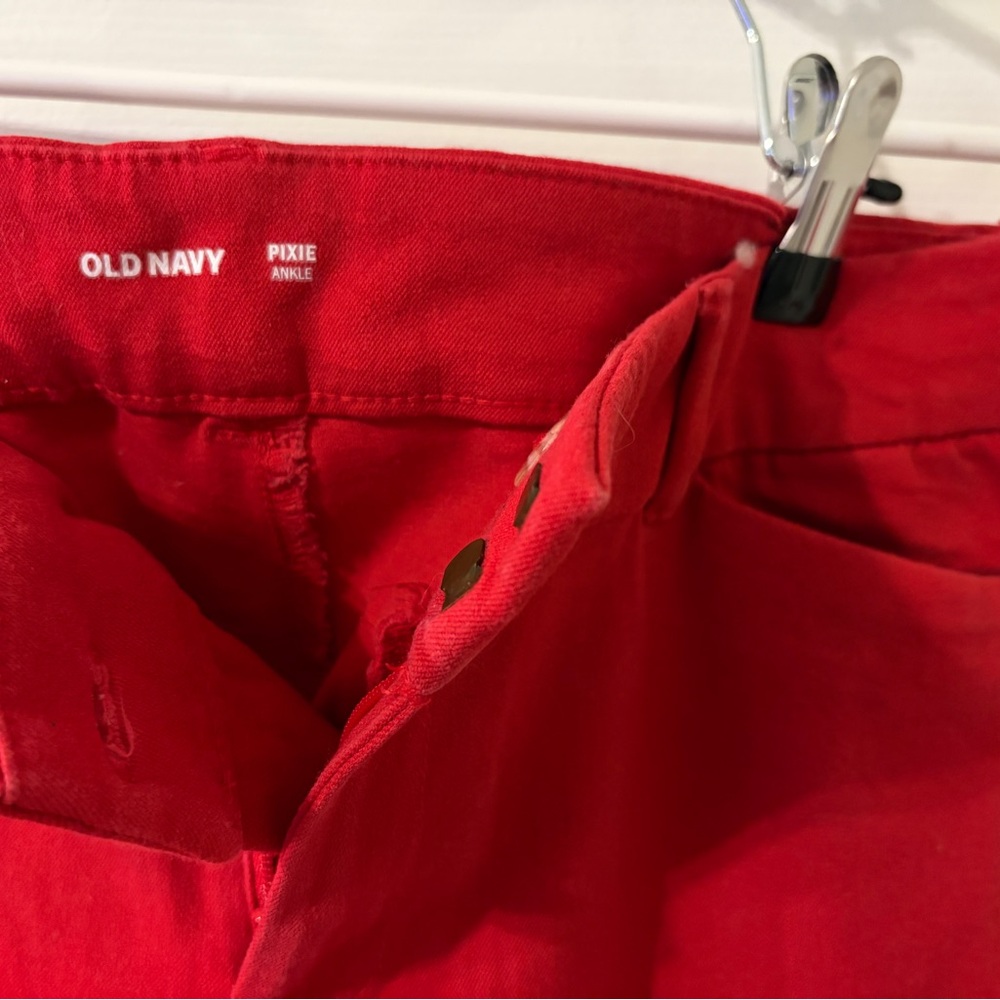 Old Navy Bold Red Pixie Ankle Pants - image 3